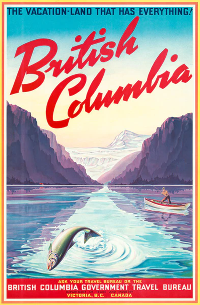 Retro 1960s ad for British Columbia