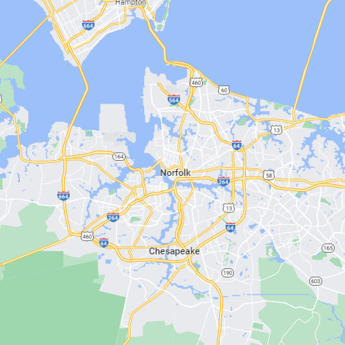 Norfolk, VA map